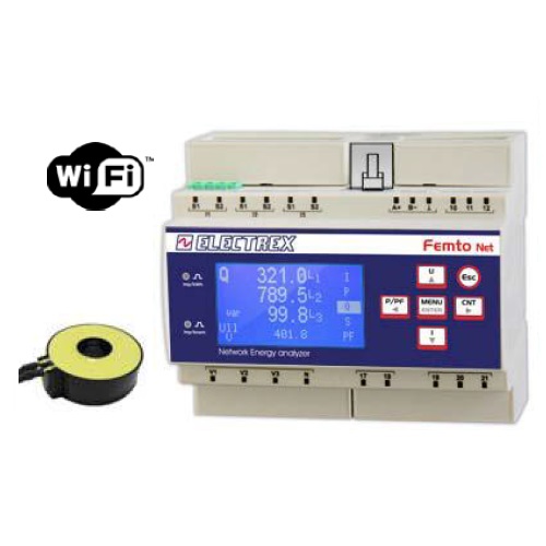 Electrex Femto ECT D6 H and Femto 25A D D6 H Network Energy Analyser Submeters