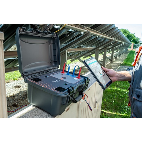 Measuring short circuit loop impedance at solar farms and photovoltaic power plants