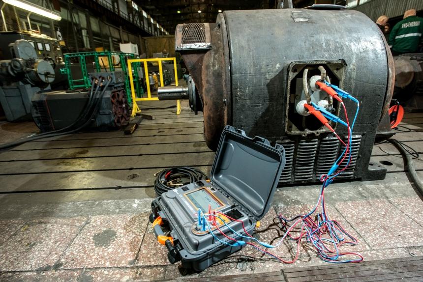 Measurement of motor winding resistance using the Sonel MMR-6700